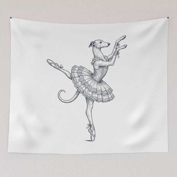 Item preview, Vintage Greyhound Ballet Dancer Ballerina Dog Lover designed and sold by dian-rody-crest.