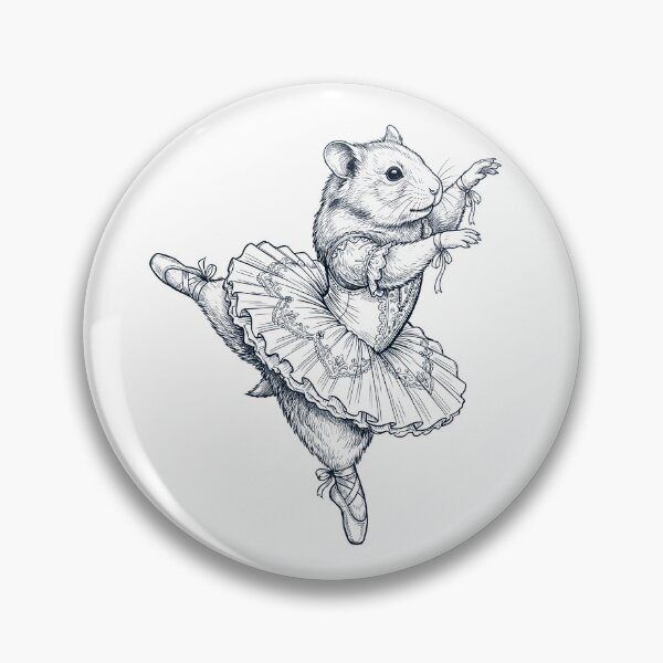 Item preview, Vintage Hamster Ballet Dancer Ballerina Animal Lover designed and sold by dian-rody-crest.