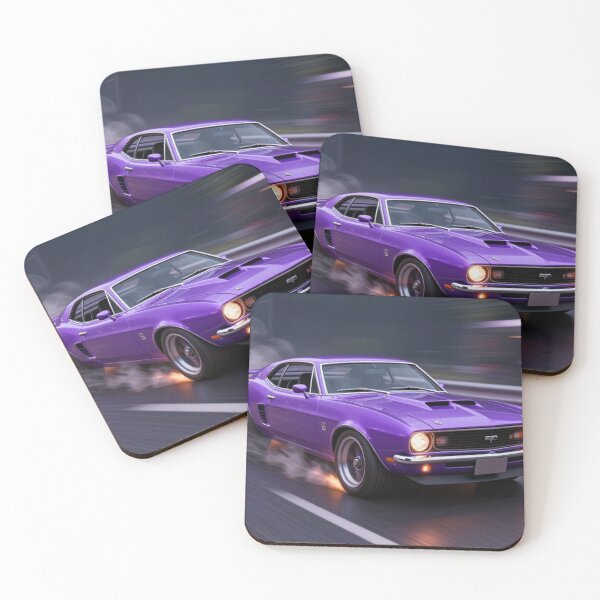 Item preview, Purple Muscle Car Speeding on Road designed and sold by Pioneer Spirit Market.