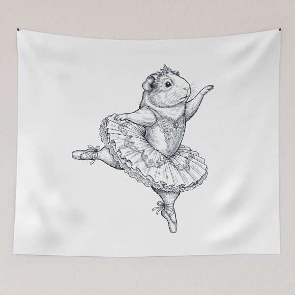 Item preview, Vintage Guinea Pig Ballet Dancer Ballerina Animal Lover designed and sold by dian-rody-crest.