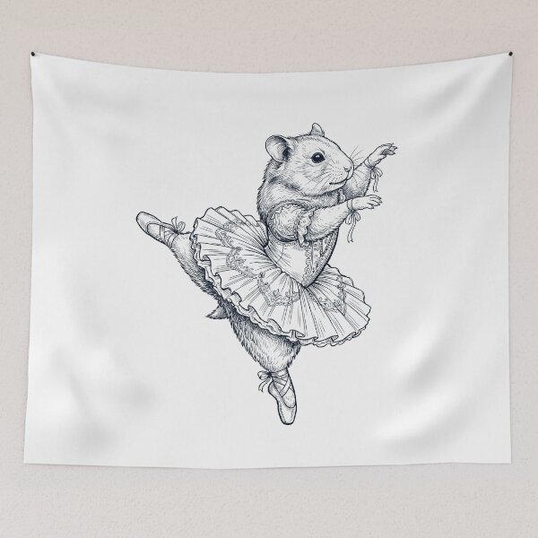 Item preview, Vintage Hamster Ballet Dancer Ballerina Animal Lover designed and sold by dian-rody-crest.