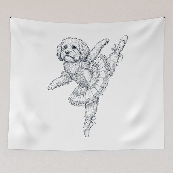 Item preview, Vintage Havanese Ballet Dancer Ballerina Dog Lover designed and sold by dian-rody-crest.
