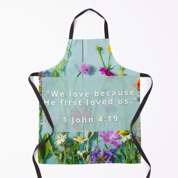 Item preview, We Love Because He First Loved Us - Floral Christian Bible Verse designed and sold by icreativestudio.