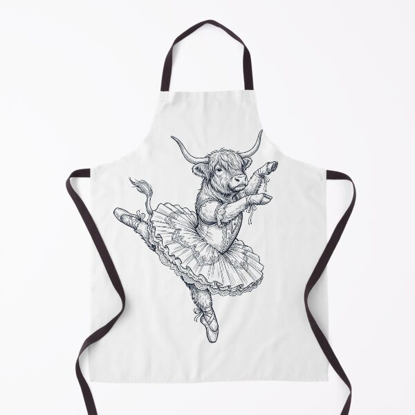 Artikelvorschau, Vintage Highand Cow Balletttänzerin Ballerina Tierliebhaberin entworfen und verkauft von dian-rody-crest.