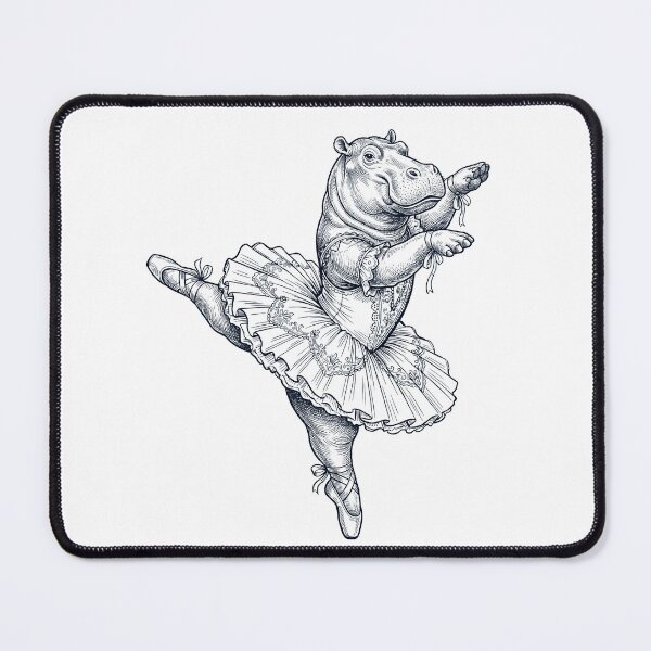 Item preview, Vintage Hippo Ballet Dancer Ballerina Animal Lover designed and sold by dian-rody-crest.
