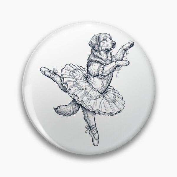 Item preview, Vintage Hovawart Ballet Dancer Ballerina Dog Lover designed and sold by dian-rody-crest.