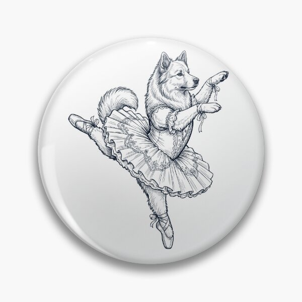 Item preview, Vintage Icelandic Sheepdog Ballet Dancer Ballerina Dog Lover designed and sold by dian-rody-crest.