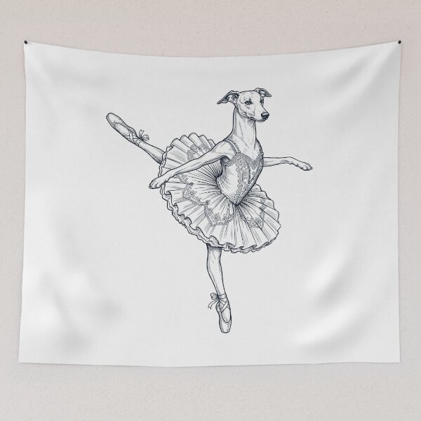 Item preview, Vintage Italian Greyhound Ballet Dancer Ballerina Dog Lover designed and sold by dian-rody-crest.