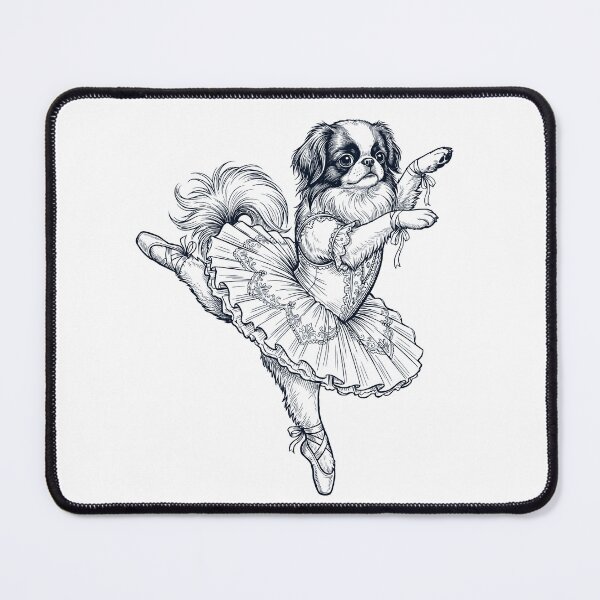 Item preview, Vintage Japanese Chin Ballet Dancer Ballerina Dog Lover designed and sold by dian-rody-crest.