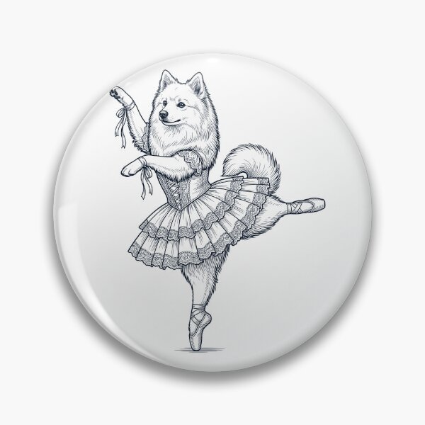 Item preview, Vintage Japanese Spitz Ballet Dancer Ballerina Dog Lover designed and sold by dian-rody-crest.