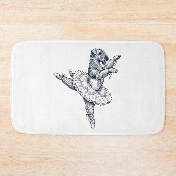 Artikelvorschau, Vintage Kerry Blue Terrier Balletttänzerin Ballerina Hundeliebhaber entworfen und verkauft von dian-rody-crest.
