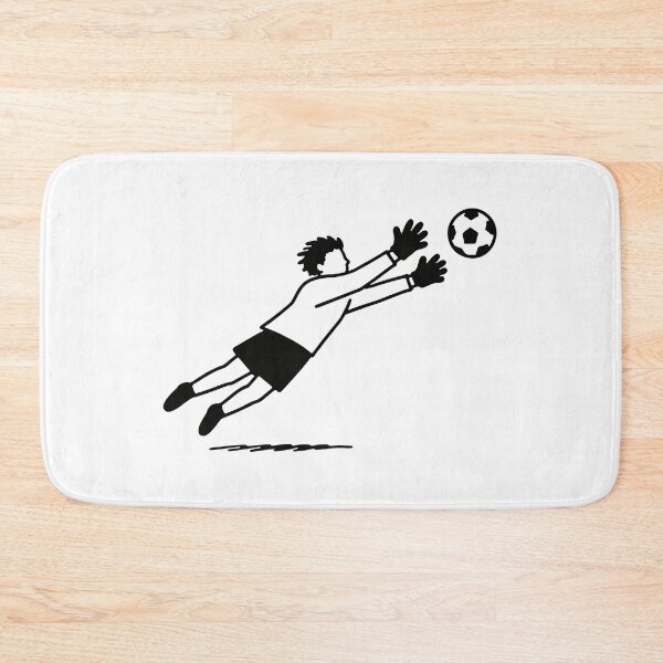 Item preview, Goalkeeper Diving Save – Retro Black and White Illustration  designed and sold by cladeart.