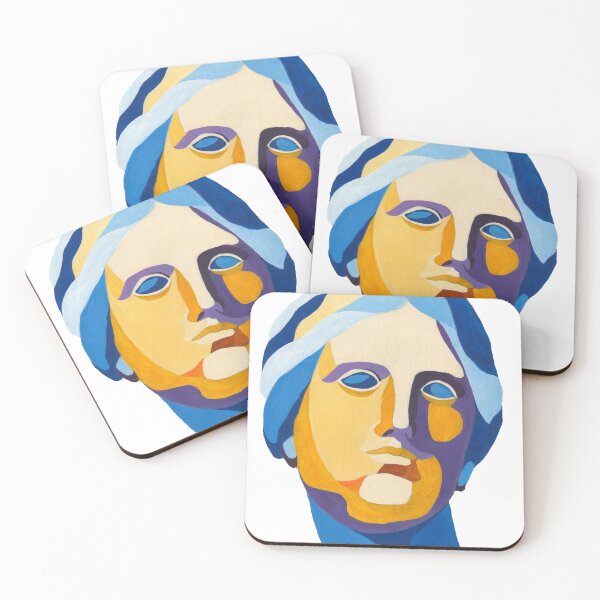 Item preview, Colorful acrylic pop art portrait of Aphrodite designed and sold by rusmashart.