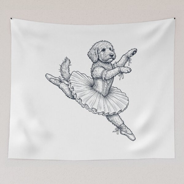 Item preview, Vintage Labradoodle Ballet Dancer Ballerina Dog Lover designed and sold by dian-rody-crest.