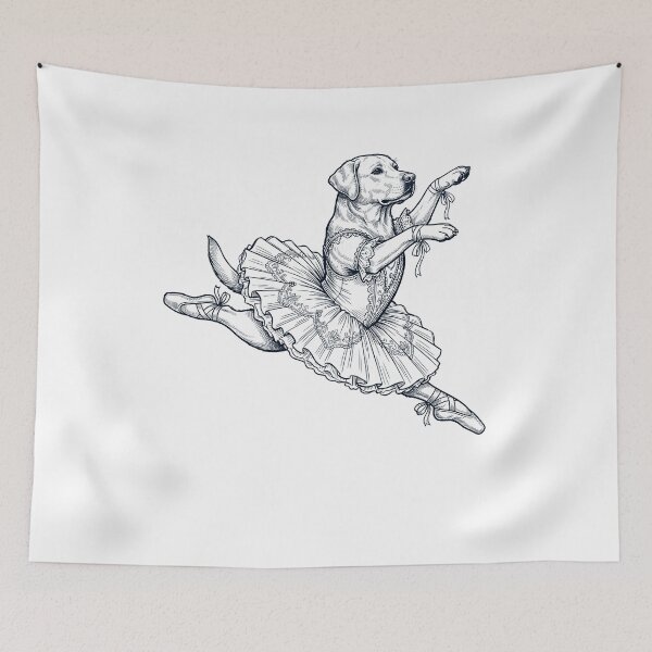 Item preview, Vintage Labrador Retriever Ballet Dancer Ballerina Dog Lover designed and sold by dian-rody-crest.