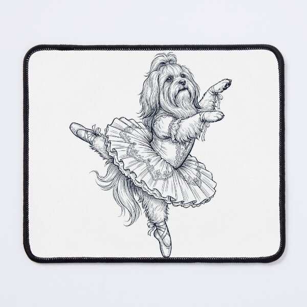 Item preview, Vintage Lhasa Apso Ballet Dancer Ballerina Dog Lover designed and sold by dian-rody-crest.