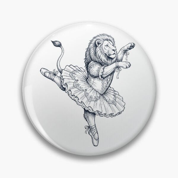 Item preview, Vintage Lion Ballet Dancer Ballerina Animal Lover designed and sold by dian-rody-crest.