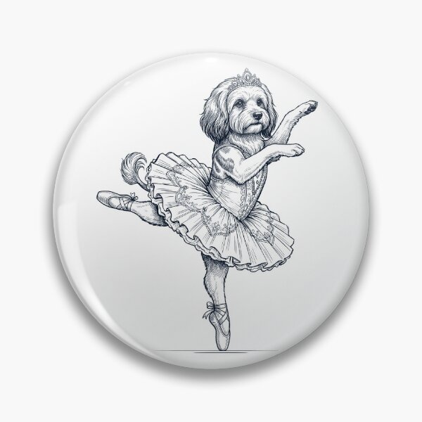 Item preview, Vintage Lowchen Ballet Dancer Ballerina Dog Lover designed and sold by dian-rody-crest.