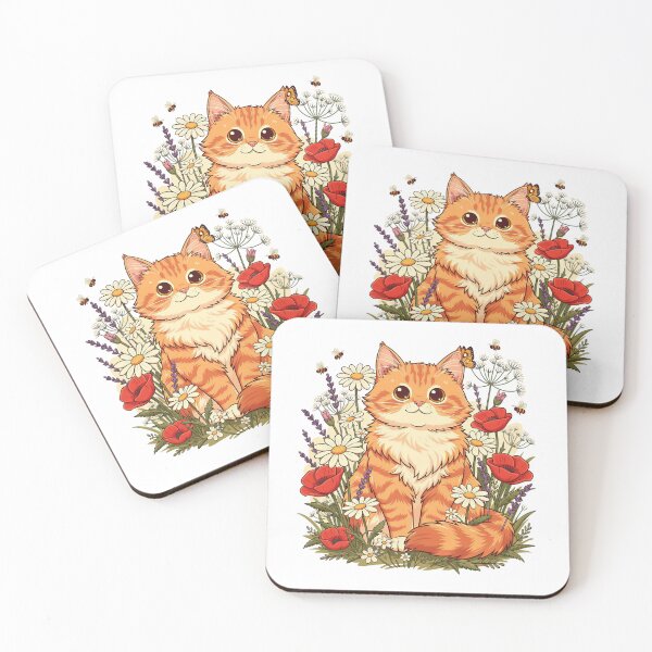 Item preview, Bloom Where You're Planted Cute Cottagecore Wildflower Cat designed and sold by Amp6599.