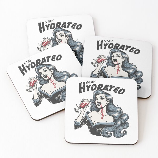 Item preview, Stay Hydrated Vampire Pinup Gothic Humor designed and sold by PixlCrypt.