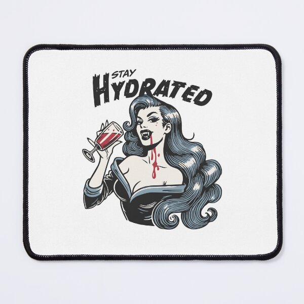 Item preview, Stay Hydrated Vampire Pinup Gothic Humor designed and sold by PixlCrypt.