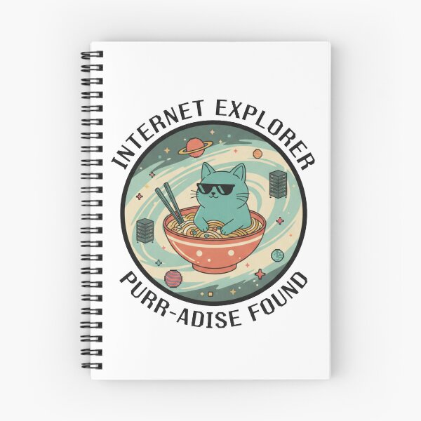 Item preview, Internet Explorer Purr-adise Retro Cat Badge designed and sold by GALLERYCREATOR.