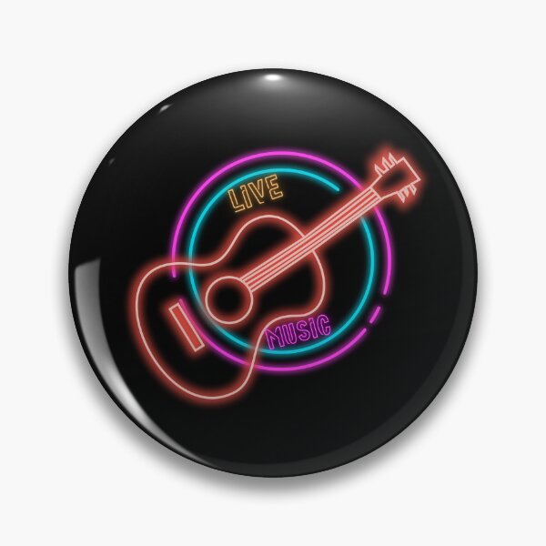 Item preview, Retro Neon Live Music Sign - Glowing Acoustic Guitar Concert Aesthetic Art designed and sold by alalame.