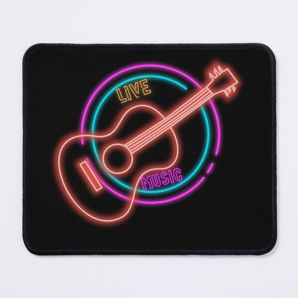 Item preview, Retro Neon Live Music Sign - Glowing Acoustic Guitar Concert Aesthetic Art designed and sold by alalame.