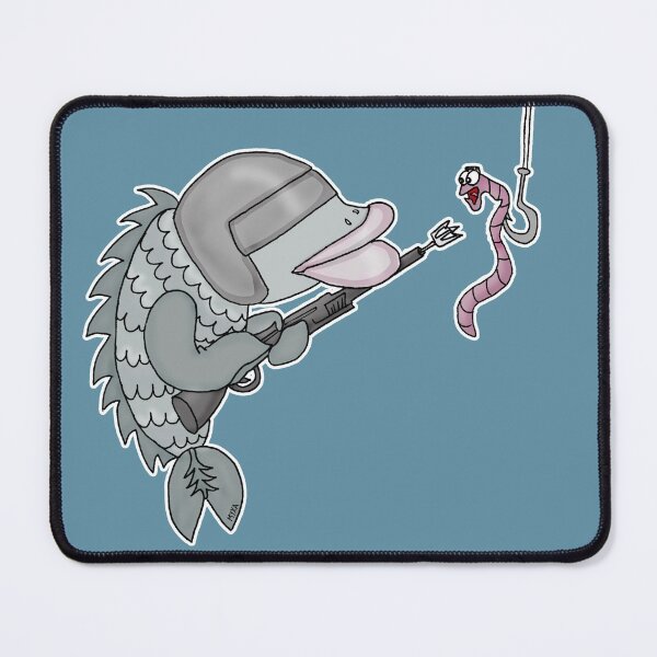 Item preview, Funny Fishing Revenge Cartoon | Cute Sarcastic Fish vs Worm Meme designed and sold by MyxaART.