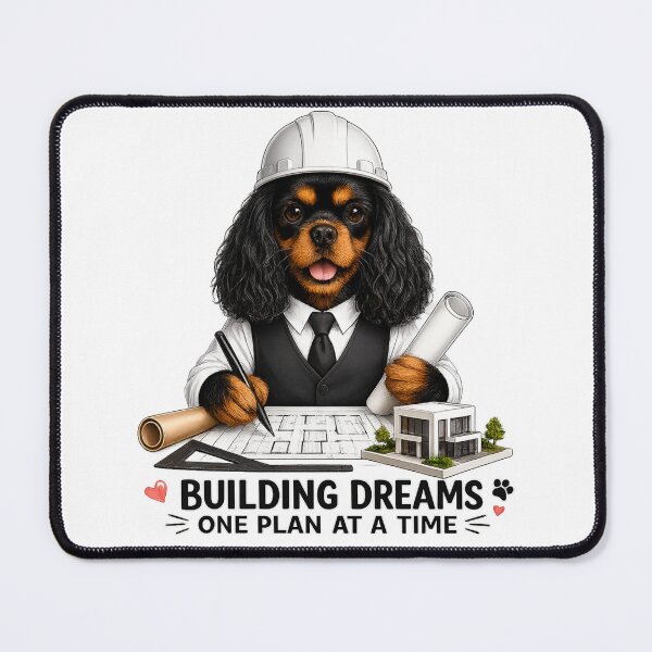 Item preview, Building Dreams Black and Tan Cavalier designed and sold by SpottyRainbow.
