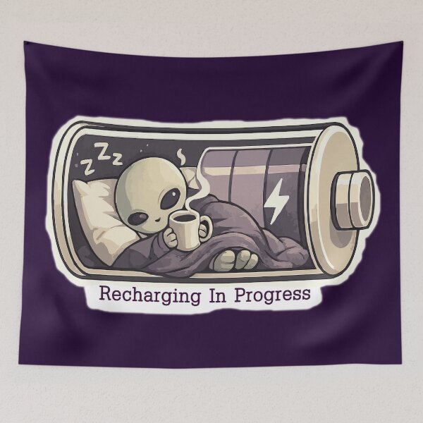Item preview, Recharging In Progress designed and sold by QuietNovaShop.