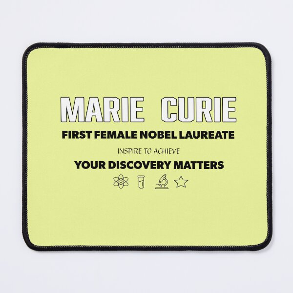 Item preview, Marie Curie Women in Science Inspirational Typography Design designed and sold by Soft Strength Studio.