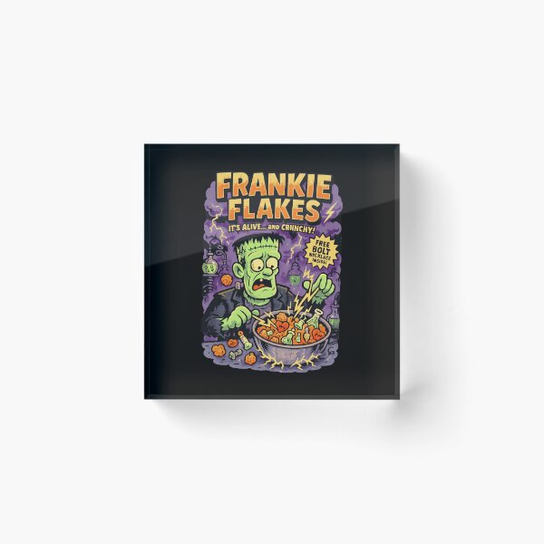 Item preview, Frankie Flakes It's Alive And Crunchy Funny Monster Cereal Halloween designed and sold by KAWKAW-DRHM.