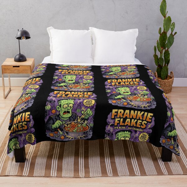 Item preview, Frankie Flakes It's Alive And Crunchy Funny Monster Cereal Halloween designed and sold by KAWKAW-DRHM.