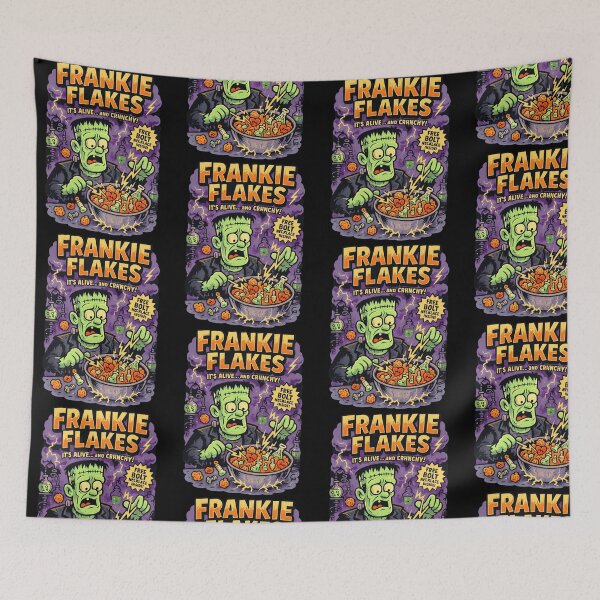 Item preview, Frankie Flakes It's Alive And Crunchy Funny Monster Cereal Halloween designed and sold by KAWKAW-DRHM.