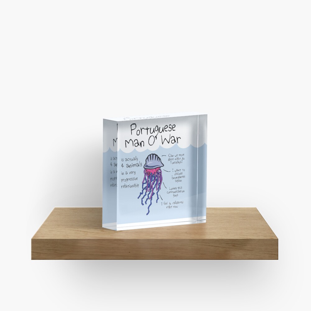 Portuguese Man O' War Is Actually 4 Animals In A Very Progressive Relationship Acrylic Block