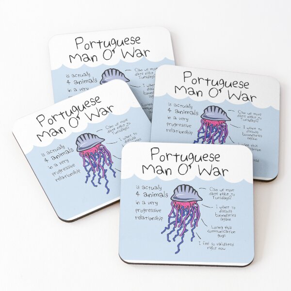 Item preview, Portuguese Man O' War Is Actually 4 Animals In A Very Progressive Relationship designed and sold by jezkemp.