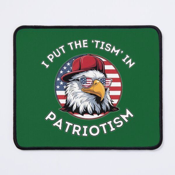 Item preview, I Put The Tism in Patriotism Eagle USA Flag 4th July designed and sold by Julitasells.