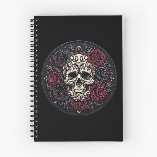 Item preview, Ornate Skull with Roses — Embroidery Style designed and sold by David Mateo ArtWorks.