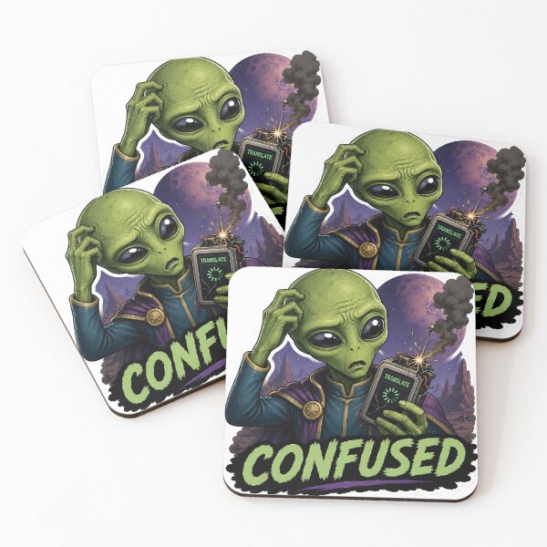 Item preview, Confused Alien Funny Meme Sticker designed and sold by NorthernDk_art .