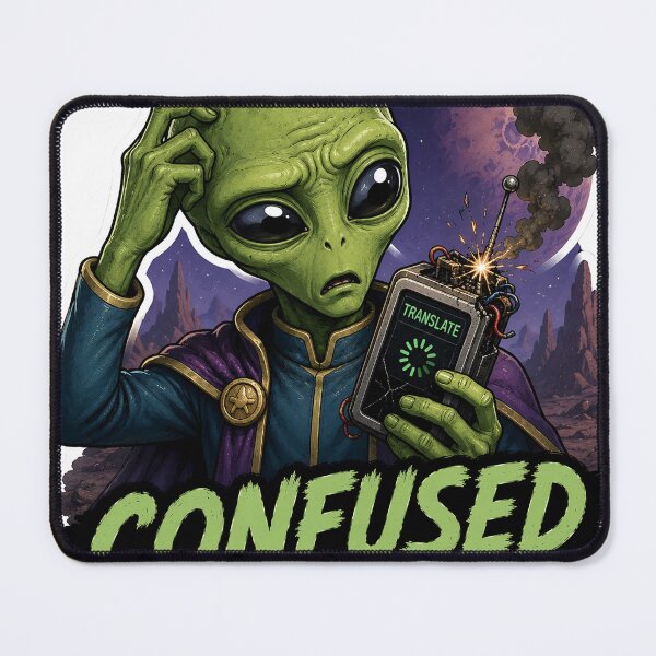 Item preview, Confused Alien Funny Meme Sticker designed and sold by NorthernDk_art .