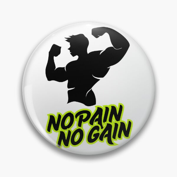 Item preview, No Pain No Gain Bodybuilding Gym Design designed and sold by Nuvoro Gifts.
