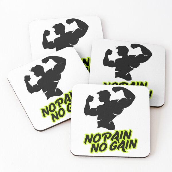 Item preview, No Pain No Gain Bodybuilding Gym Design designed and sold by Nuvoro Gifts.
