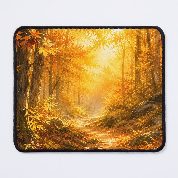 Item preview, Autumn forest stream in golden light designed and sold by MOONVEIL ATELIER.