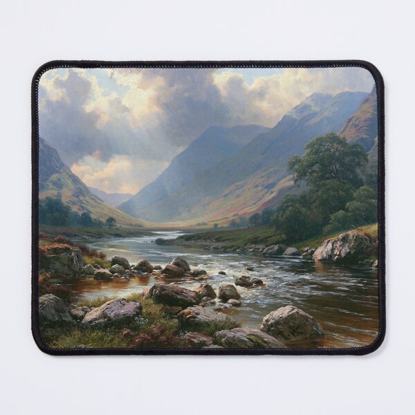 Item preview, Dramatic Glen Etive Scottish Highlands Landscape | River Etive & Mountains Art Print | Wall Art designed and sold by Amber Sky Creations.