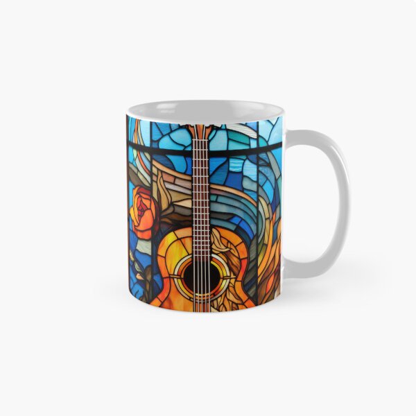 Item preview,  Acoustic Guitar Stained Glass Window Design designed and sold by pinkal.
