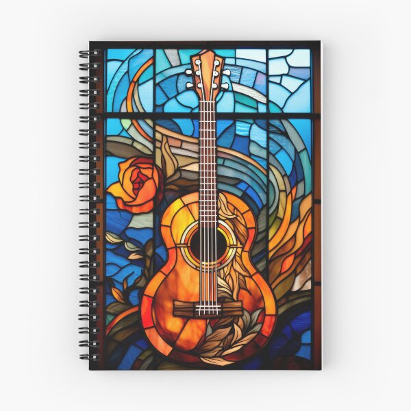 Item preview,  Acoustic Guitar Stained Glass Window Design designed and sold by pinkal.