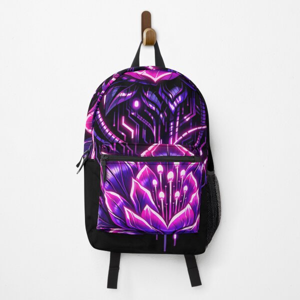 Item preview, Cyberpunk Neon Flower – Futuristic Biomechanical Bloom designed and sold by Neo Tokio.