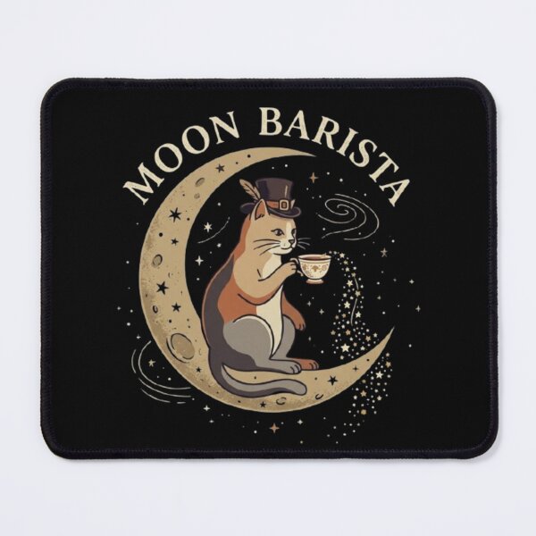 Item preview, Whimsical Cat – Moonlit Barista Design designed and sold by Dogandesighn.