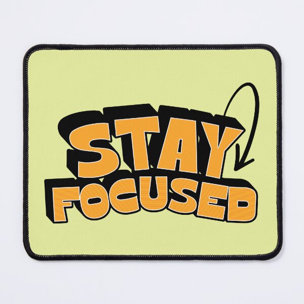 Item preview, Stay Focused Motivational Typography Design designed and sold by PrintandJoy.